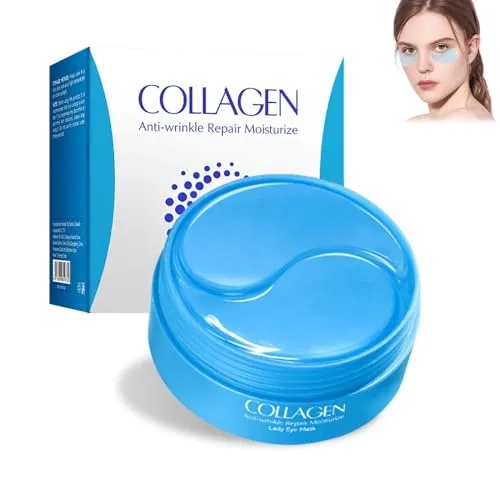 Pcs Augenpads,Augenpads Gegen Augenringe mit Hyaluronsäure & Collagen,Anti Aging Augenmaske mit Kühlend Feuchtigkeit,Ideal für Empfindliche Haut 60
