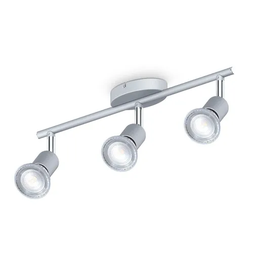 B.K.Licht 3-flammiger Deckenstrahler - 15W, 1200lm, schwenkbar, Titanfarbe - Lampen: 3-flammiger LED Deckenstrahler mit schwenkbaren Spots und neutralweißer Lichtfarbe für flexibles Licht in jedem Raum.