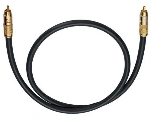 OEHLBACH NF 214 Subwoofer-Kabel - Hochwertiges Cinch-Kabel für kraftvollen Bass, versilberte Kupferleiter (SPOFC), 24kt. vergoldete Kontakte, optimale Signalübertragung, 10 Meter, Anthrazit