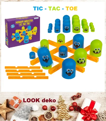Tic-Tac-Toe-hungrige-Monster-Kinder-Reisespiel-Gesellschaftsspiel