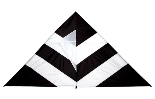 Wolkenstürmer Black White Delta Einleinerdrachen - 3 Meter großer Flugdrachen in schwarz und weiß, ideal für Einsteiger und kinderleichter Start bei wenig Wind