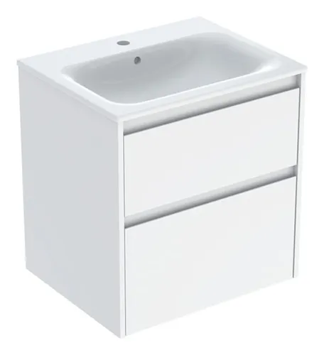 Geberit Renova Plan Möbelwaschtisch mit Unterschrank und 2 Schubladen, 60x62,1x48cm