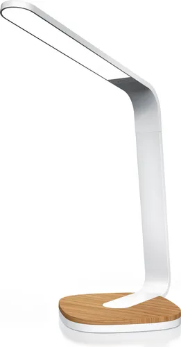 Brandson Schreibtischlampe - Dimmbare LED Tischlampe mit 3 Lichttemperaturen - Schreibtischlampen mit 5 Helligkeitsstufen, Sensor Touch und Timer für individuelles Licht beim Lesen und Studieren.