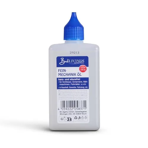 Flasche Feinmechaniköl - Harzt nicht & geruchsneutral - Haushaltsöl Universalöl Nähmaschinenöl - Ideal für feinmechanische Komponenten 100 ml