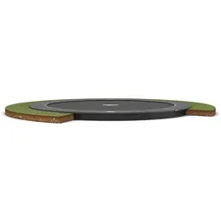 BERG Bodentrampolin SPORTS Rund 380 cm Champion FlatGround Grey - Trampolin für Fitness und Spaß im Garten, mit innovativem AirFlow Pro Sprungtuch für höhere Sprünge und TwinSpring Gold Federung für maximale Sicherheit.