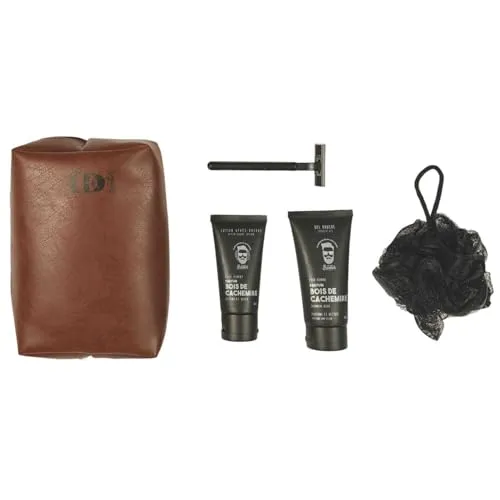 COSMETIC CLUB Körperpflege-Set für Herren 5 Zubehörteile Gel und Parfum Braun