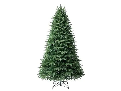 HAF Künstlicher Weihnachtsbaum Tanne Deluxe 210 cm – dichter PVC Tannenbaum Ø122 cm, realistisch & elegant, nadelfrei mit stabilem Metallständer – täuschend echt