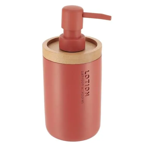 Tendance – Seifenspender aus Polyresin, 280 ml – Terrakotta – Badezimmer – Freistehendes Badezimmeraccessoire