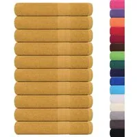 vidaXL Saunatücher 10 Stk. Golden 80x200 cm in gold von vidaXL