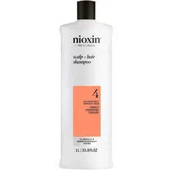 Nioxin System 4 Scalp + Hair Shampoo 1000 ml - Shampoo für gefärbtes und geschädigtes Haar, spendet intensiv Feuchtigkeit, stärkt die Haarfasern und verlängert die Haltbarkeit der Haarfarbe.