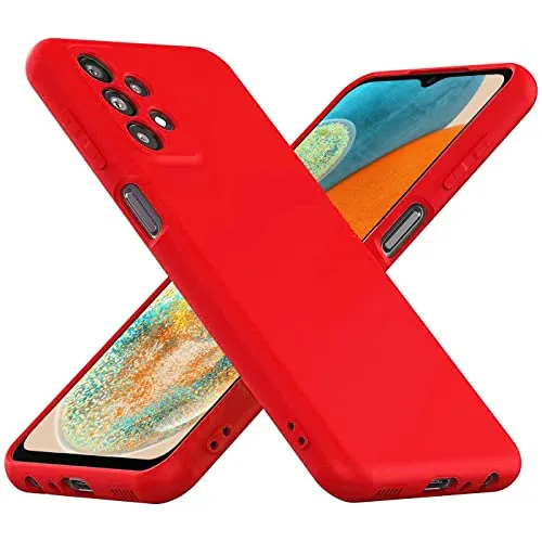CoolGadget TPU Handyhülle für Samsung Galaxy A23 5G Silikonhülle, farbige TPU Soft Case mit Grip-Oberfläche, kompatibel mit Samsung Galaxy A23 5G (6,6 Zoll), Rot