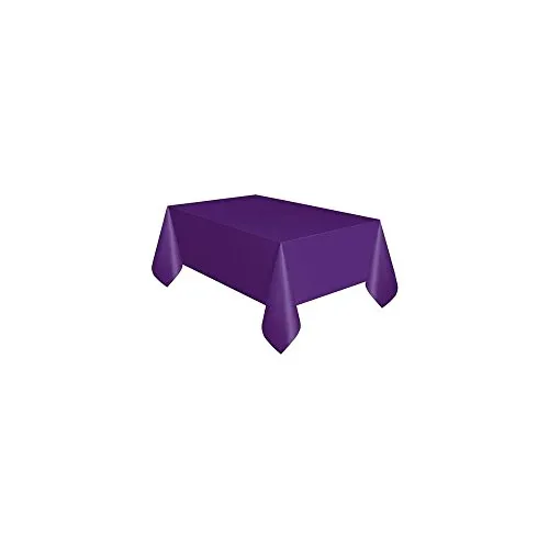 Unique Party Supplies 5088 Kunststoff-Tischdecke - 2,74 m x 1,37 m - Dunkelviolett, Deep Purple