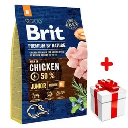 BRIT Premium By Nature Junior M 3kg + Überraschung für den Hund
