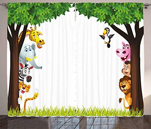 ABAKUHAUS Kindergarten Vorhang in braun von Abakuhaus