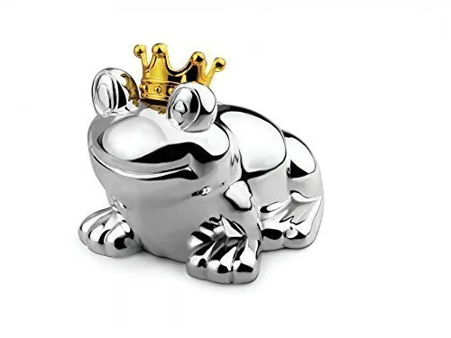Brillibrum Design Spardose Froschkönig für Kinder in silber von Brillibrum