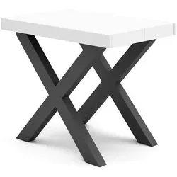 Produktbild Ausziehbarer Tisch für 8 Gäste, 180x90x73cm, Massivholz Beine, Weiß