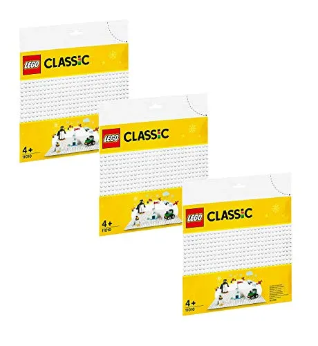 LEGO 3er-Set: 11010 Weiße Bauplatten