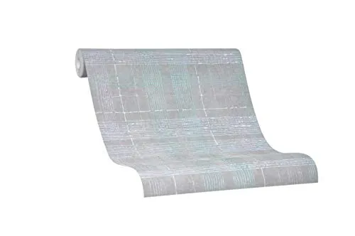 marburg Tapete Grau Braun Streifen Kariert Linien Striche für Schlafzimmer Wohnzimmer oder Küche Made in Germany 10,05m x 0,53m 30439