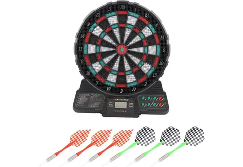 COIL Dartscheibe Elektronische Dartscheibe Dartboard mit 6 Darts, Automatic Scoring, Produktabmessungen: 31 x 37 x 2,5 cm.