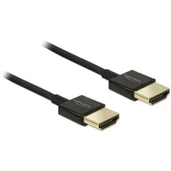 Delock Slim Premium HDMI-Kabel 4.5m - HiFi-Kabel mit Ethernet, dreifach abgeschirmt für optimale Signalübertragung und 4K Unterstützung, ideal für Heimkino und Gaming.