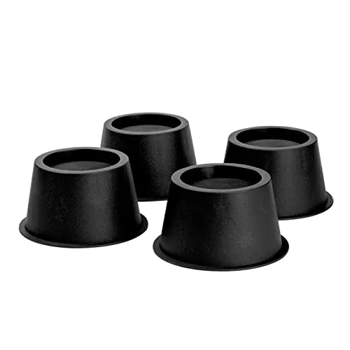 Uping Möbelerhöher Betterhöhung Möbelerhöhung Tischerhöher Elefantenfuß Bed Riser 5cm Höhe 4St schwarz