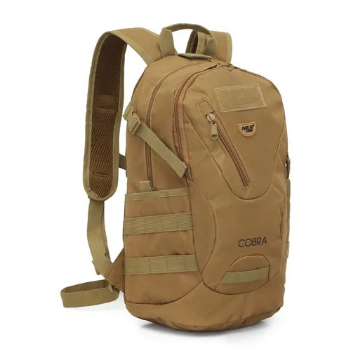 NILS CAMP NC3905 PLECAK TAKTYCZNY COBRA BRĄZOWY 25L - Taktischer Rucksack mit 25L Volumen, ideal für Outdoor-Aktivitäten und ausgestattet mit praktischen Fächern für optimale Organisation.