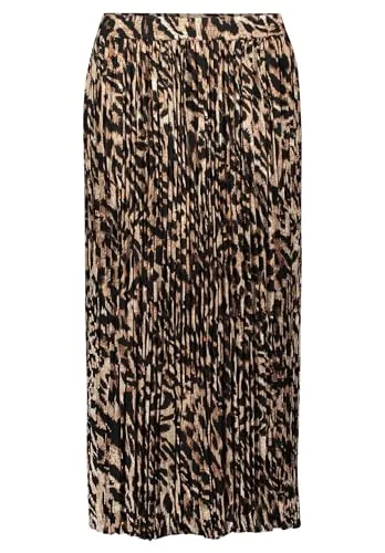 Damen Plisseerock BETTY BARCLAY mit Gummizug - Figurumspielender Midi-Rock im eleganten Plissee-Faltenlook mit trendy Animal-Druck, ideal für vielseitige Freizeitlooks und optimalen Tragekomfort.