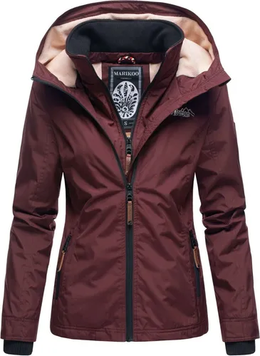 Marikoo Damen Übergangs Outdoor Jacke Windbreaker Regenjacke Erdbeere Wine Gr. 34 - XS