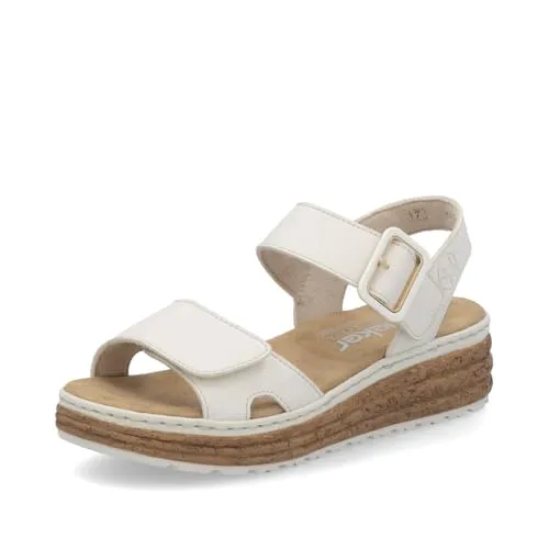 Rieker Damen Klassische Sandalen 62760 - Wanderschuhe mit extra weitem Schnitt, ideal für breite Füße und optimalen Komfort beim Tragen.