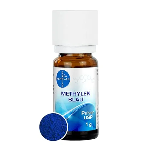HERRLAN® Methylen Blau Pulver 1 g – hochreine USP-Qualität – wasserlöslich – stabile Farbintensität – frisch produziert – Made in Germany