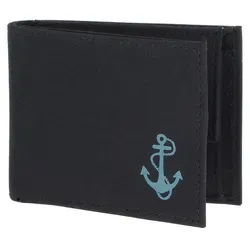 OXMOX Geldbörse Pocketbörse mit RFID-Blocker - Kompakte und vegane Geldbörse mit RFID-Schutz. Maße: 11x8,5 cm (geschlossen), ideal für jede Tasche. Strapazierfähiges Material und stilvolles Anchor Design.