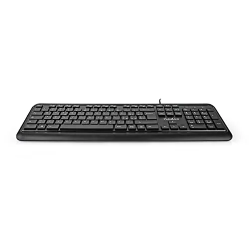 NEDIS Kabelgebundenes Keyboard - USB-A - Multimedia - QWERTY - IT-Layout - Numerische Tastatur