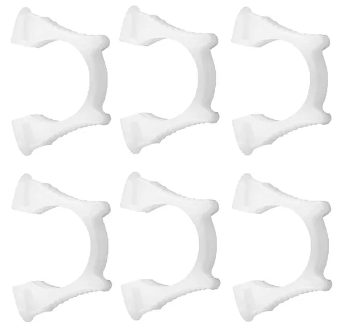 Endfeststeller 6 Stück weiß für Gardinenschienen mit Innenlauf