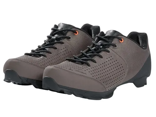 Vaude MTB Kuro Fahrradschuhe Herren - Schwarz/Kokosnuss, Größe 42 - Fahrrad: Damenbekleidung - Stylisher MTB Schuh aus zertifiziertem Leder mit V-Flow 8 Sohle für optimale Kraftübertragung und perfekten Grip, ideal für sportliche Fahrer.