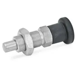 EDELSTAHL-RASTBOLZEN MIT KONTERMUTTER in weiß von Ganter