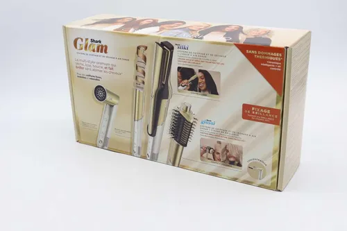 Shark Glam 4-in-1 HD6041SEU Haartrockner - Vielseitiger Haartrockner mit 4 Aufsätzen für individuelle Frisuren. Die Temperaturregulierung schützt vor Hitzeschäden und sorgt für volles Volumen oder sanftes Glätten.