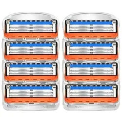 Fusion5 Rasierklingen 8er Pack – Edelstahl Ersatzklingen - Kompatible 8er Pack Rasierklingen für Gillette Fusion5. Genießen Sie eine gründliche Rasur dank 5-Klingen-Technologie und gleitenden Streifen für mehr Komfort. Langlebig und stabil – ideal für den täglichen Einsatz.