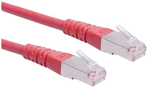 Roline 21.15.1321 RJ45 Netzwerkkabel, Patchkabel CAT 6 S/FTP 0.50m Rot 1St.