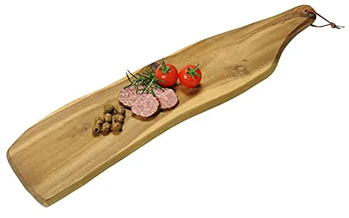 Kesper Servierbrett aus Akazienholz in der Farbe Natur, Maße: 85cm x 21cm x 2,5cm, 28195