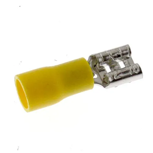 Flachsteckhülsen gelb 4-6 mm² 0,8x6,4