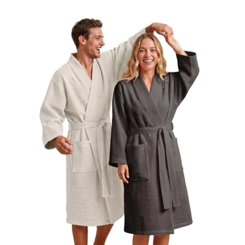 Blumtal Unisex Bademantel Waffelpique