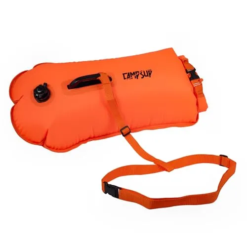 CampSup Schwimmboje 2-in-1 – Aufblasbare Sicherheitsboje mit 28L Packtasche