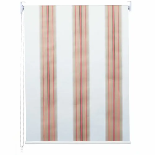 MCW Rollo D52 120x160cm Weiß/rot/beige - Rollos & Raffrollos – Energiesparendes Rollo mit Thermobarriere für optimalen Sichtschutz und Temperaturregulierung, ideal für Zuhause.