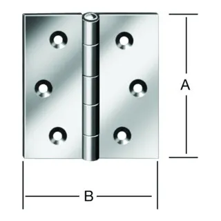 VORMANN Tür-Scharnier kantig B80xH80mm,gerollt verzinkt von Vormann