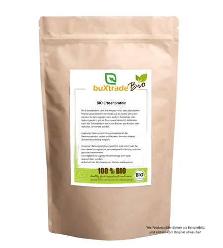 Produktbild | Bio Erbsenprotein | Pulver | Proteine | Buxtrade | BIO 100 g