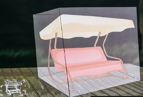 BURI Schutzplane Hollywoodschaukel Abdeckhaube - Anthrazit - Wetterfeste Abdeckplane für Hollywoodschaukeln, schützt effektiv vor Regen und UV-Strahlen, ideal für eine lange Lebensdauer Ihrer Gartenmöbel.