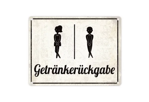 speecheese Metallschild Getraenkerueckgabe Schild Blechschild Aluminiumschild Emailleschild