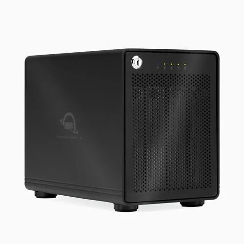 OWC ThunderBay 4 RAID 5 - Externes 4-Bay Storage Gehäuse - Externe Festplatten mit Dual Thunderbolt 3 Ports für blitzschnelle Datenübertragung und RAID 5 für optimale Datensicherheit.