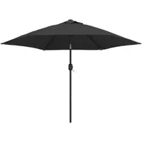 furnicato Sonnenschirm 300 cm Anthrazit mit Metall-Mast - Eleganter Sonnenschirm für Garten und Terrasse, UV-beständig und leicht zu reinigen. Mit Kurbelmechanismus für einfaches Öffnen und Kippen für optimalen Sonnenschutz.