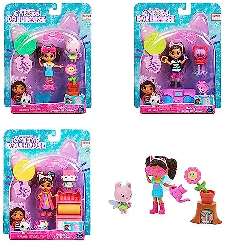 Gabby’s Dollhouse Cat-tivity Set mit Gabby und Katzen Figur, 2 Zubehörteilen, Überraschungsbox und Möbelstück, geeignet für Kinder ab 3 Jahren